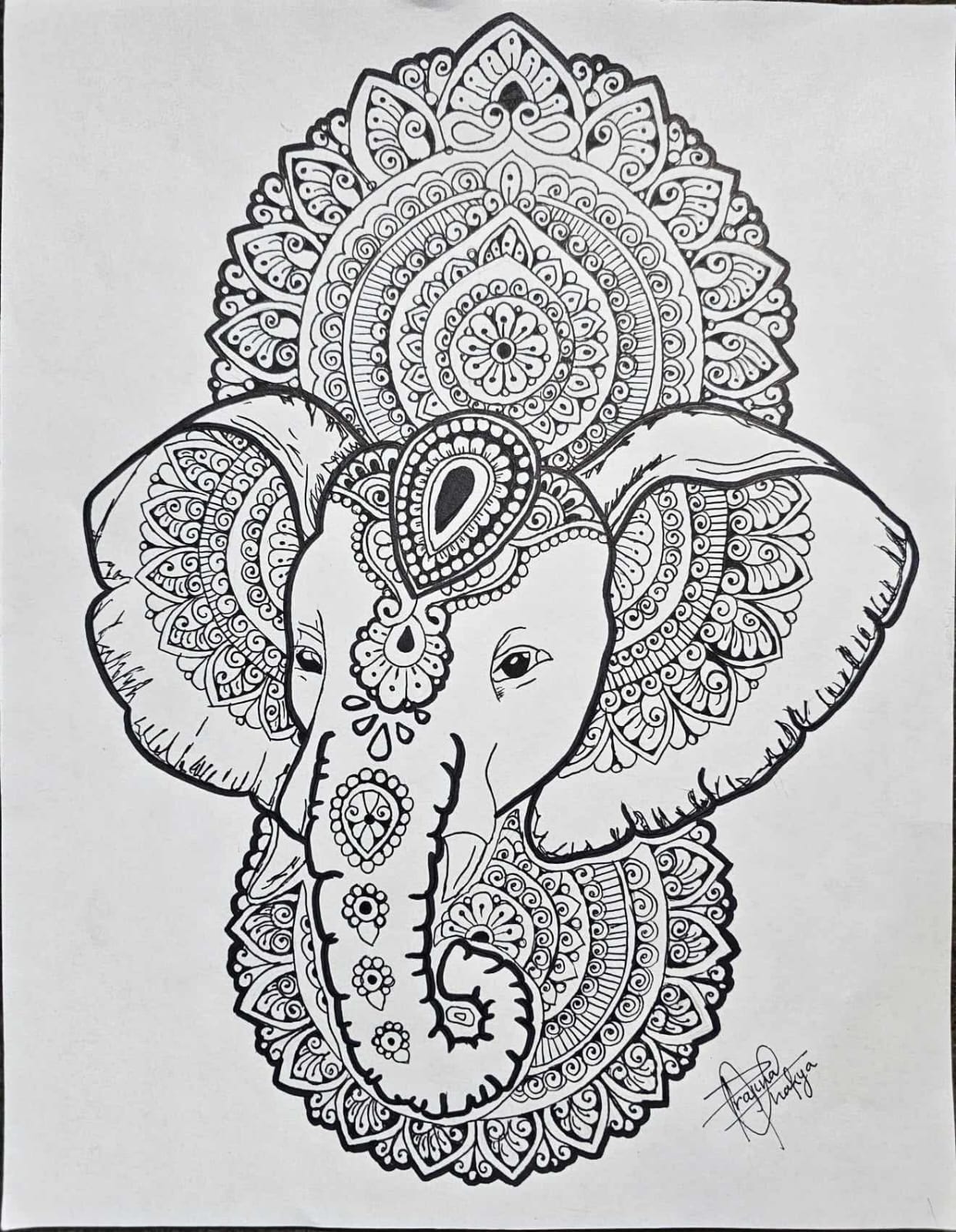 Second detailed ink mandala
