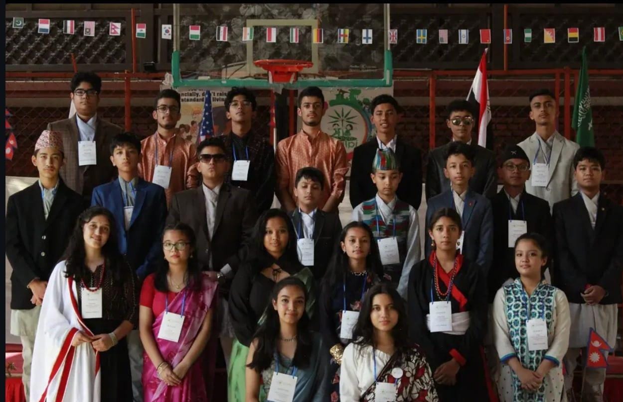 Prajina at a Model United Nations conference